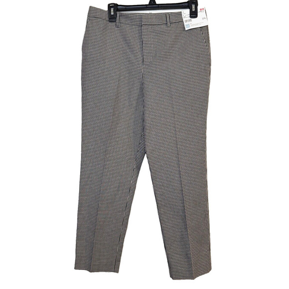 NEW Women's Uniqlo Pants Size 6 Easy Care Stretch Cropped Pants Gingham Check - Picture 4 of 8